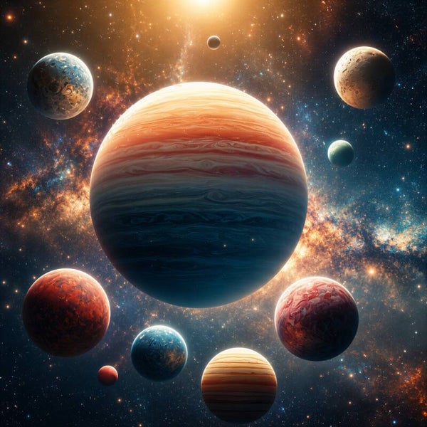 Endless Orbit – planeten in het heelal schilderij