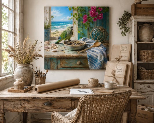 Landelijk atelier schilderij
