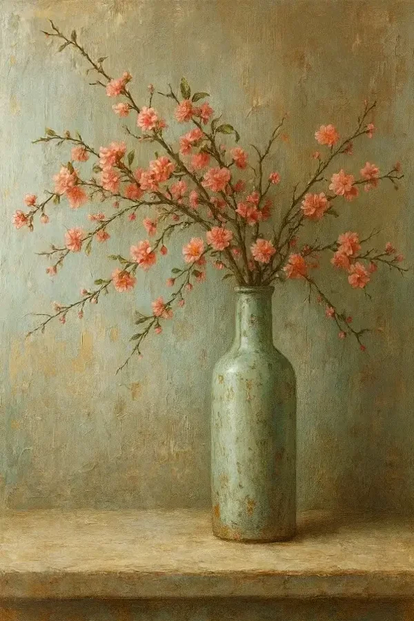 Fleur de Mur – bloemenschilderij met bloesemtakken in landelijke stijl/🖤 Black Friday