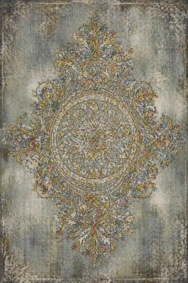 Sierlijke Ornamentcirkel – landelijk boho schilderij met cirkel patroon