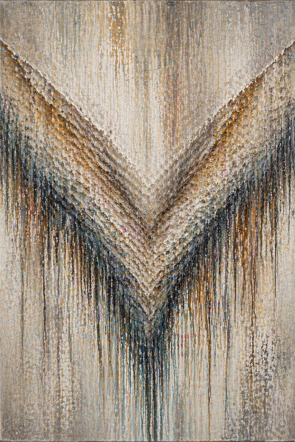 Gelaagde Rust – abstract schilderij met structuur in landelijk stoere stijl
