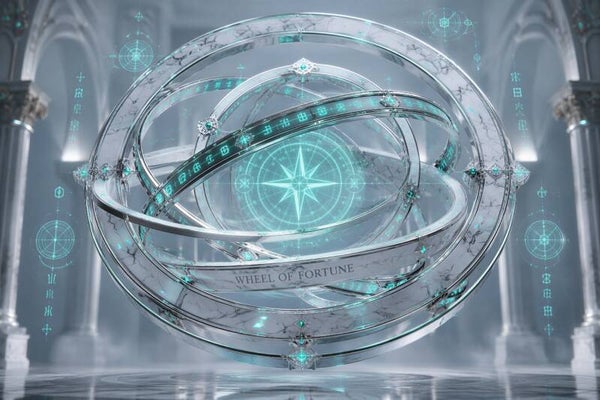 Mystic Tarot – Wheel of Fortune – rad van fortuin schilderij