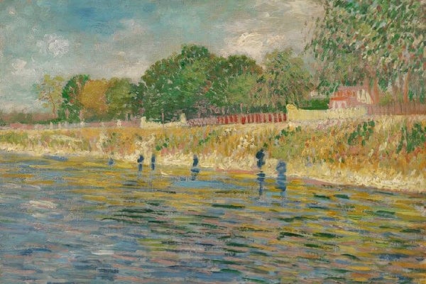 Oever van de Seine – Vincent van Gogh schilderij met rivierlandschap