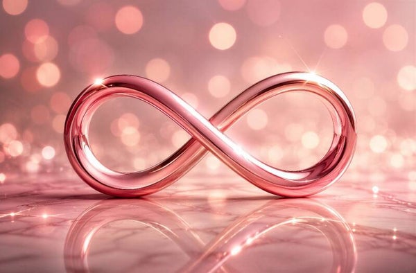 Voor Altijd Samen – Romantisch schilderij met roségouden oneindigheidsteken
