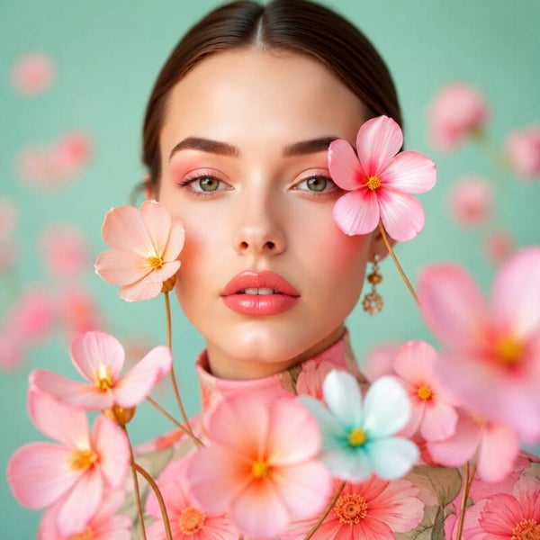 Roze Bloesemdroom – romantisch schilderij met roze bloemen en zachte pasteltinten