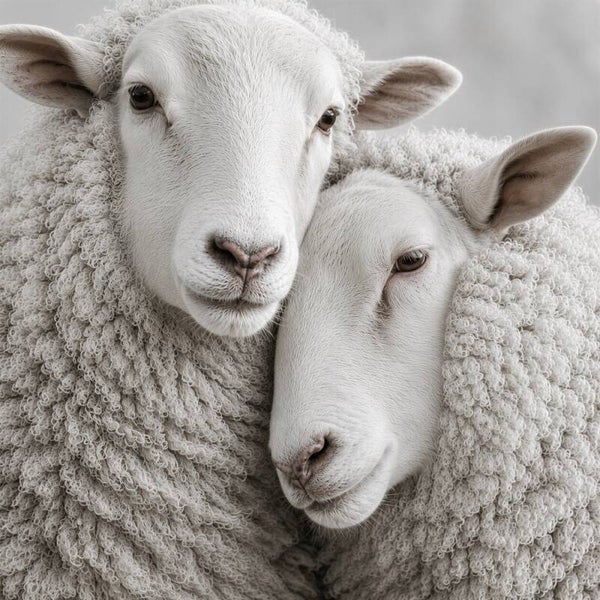 Verweven Vertrouwen – landelijk schilderij met schapen