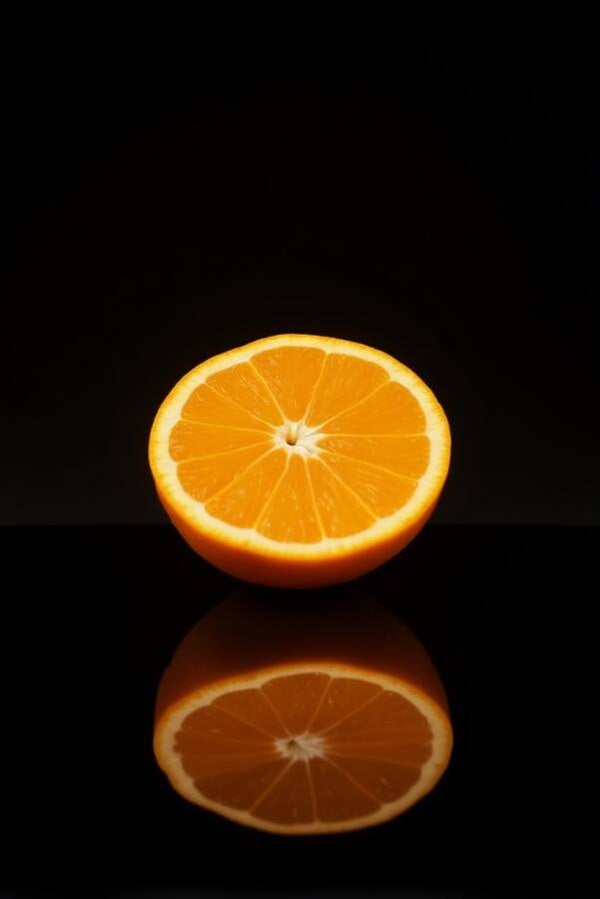 Oranje Reflectie – modern sinaasappel schilderij