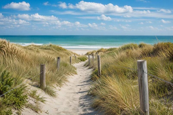 Het Duinpad naar Zee – strandlandschap met duinen en kustpad