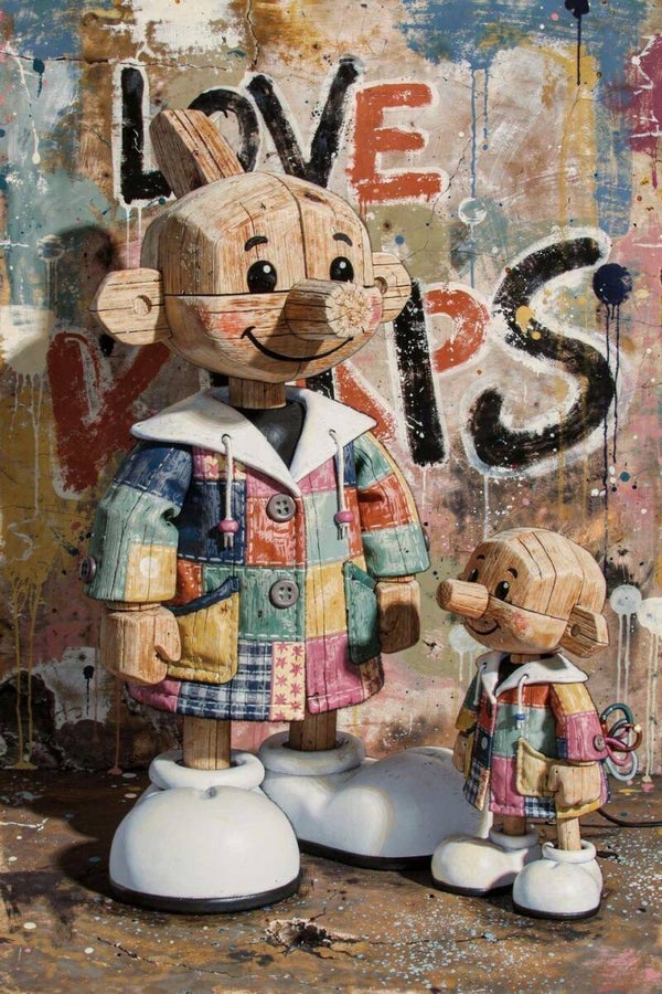 Street Rebels – Pinokkio street art schilderij