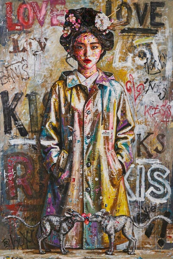 Urban Muse – street art vrouw schilderij