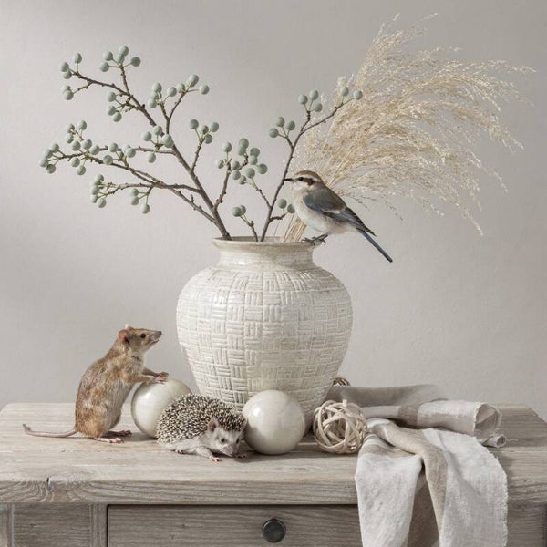 Vogel en Vriendjes – landelijk schilderij vaas met dieren