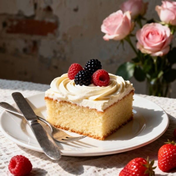 Vanille Cake met Bessen – sfeervol keuken schilderij