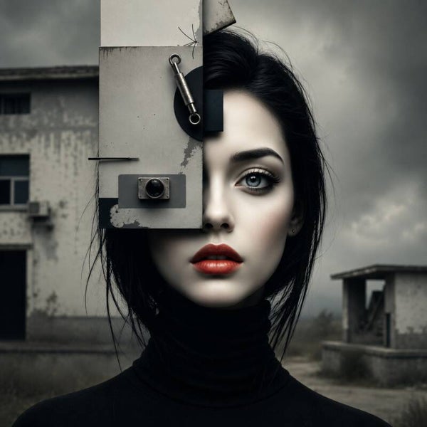 Verloren Verbinding – surrealistisch portret schilderij