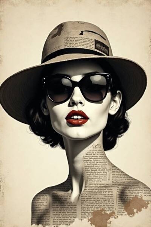 Paper & Poise – retro vrouw met hoed