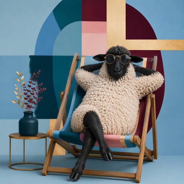 Vrij in Kleur – modern landelijk schapen schilderij