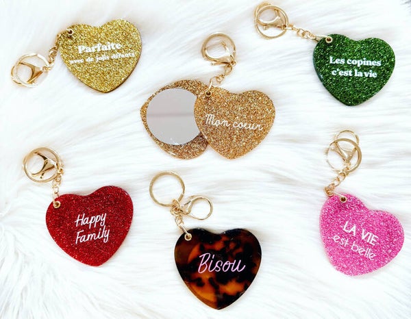 Porte-clés brillant miroir