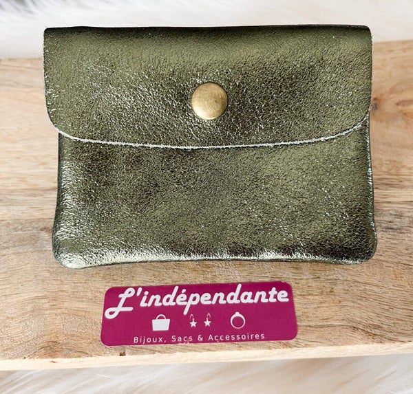 Porte-monnaie/porte-carte kaki