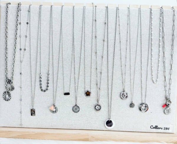 Colliers argentés