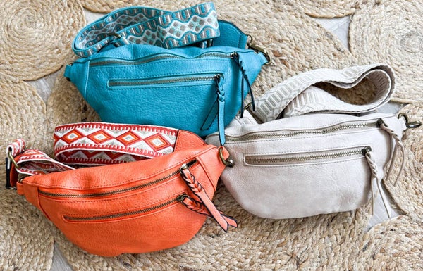 Sac banane anse à motif