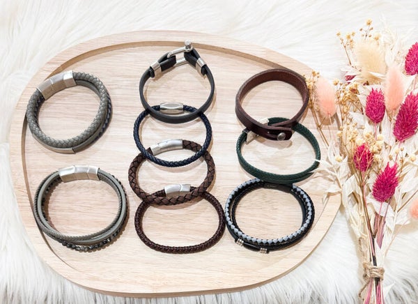 Bracelets cuirs homme