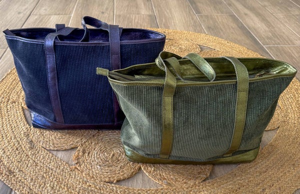 Sac cabas velours