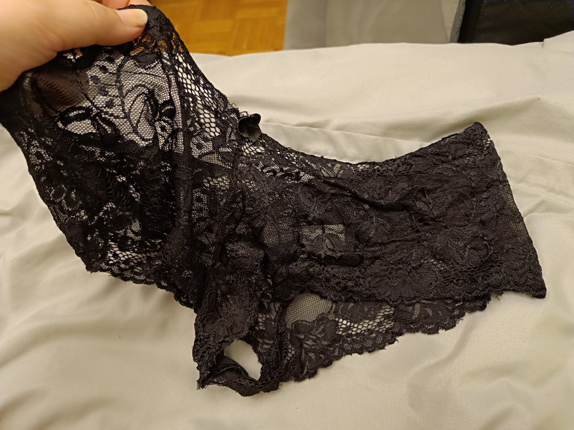 Spitzen Panty Slip Schwarz