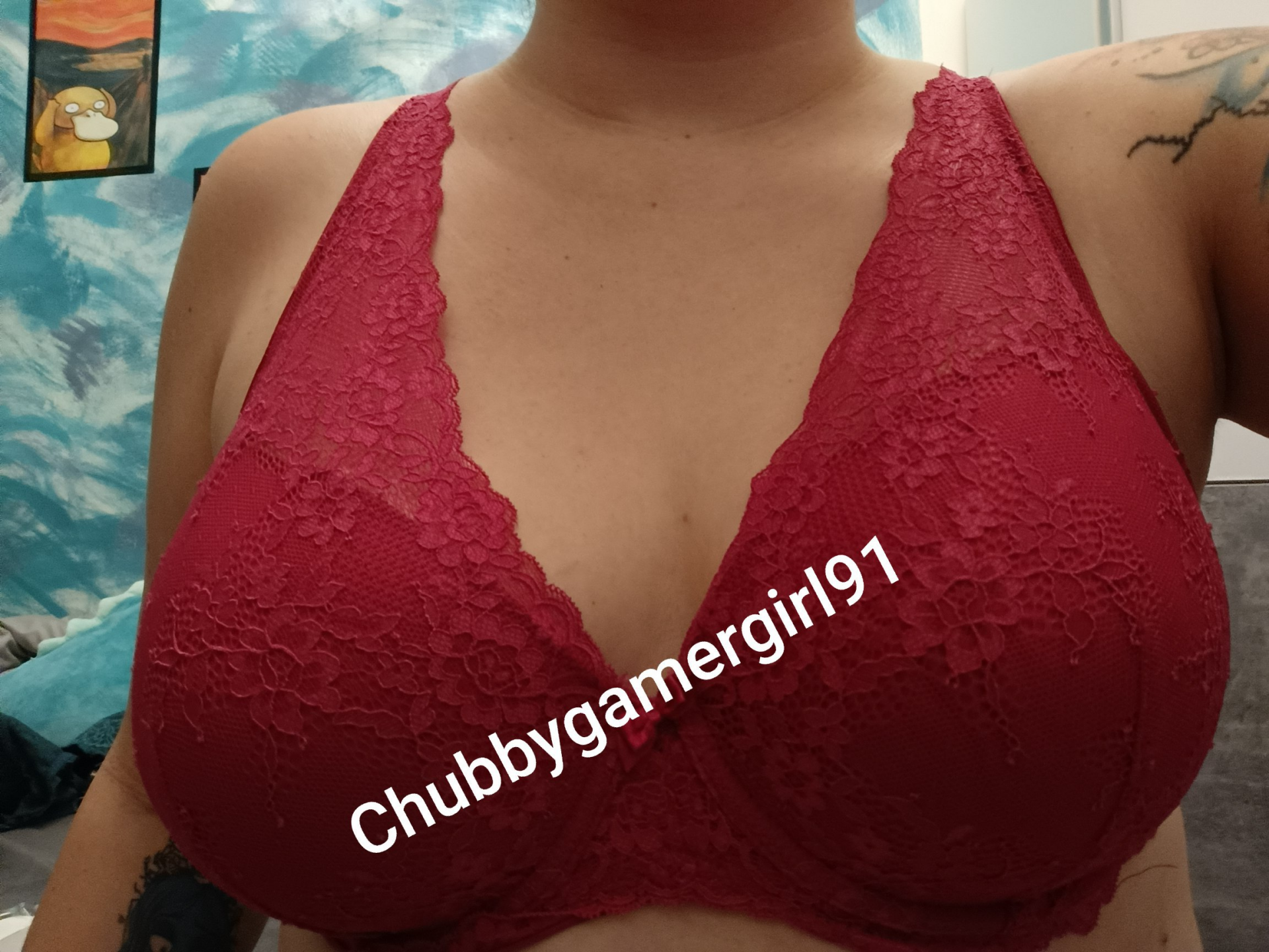 Schalen BH Pink-Rot mit Spitze