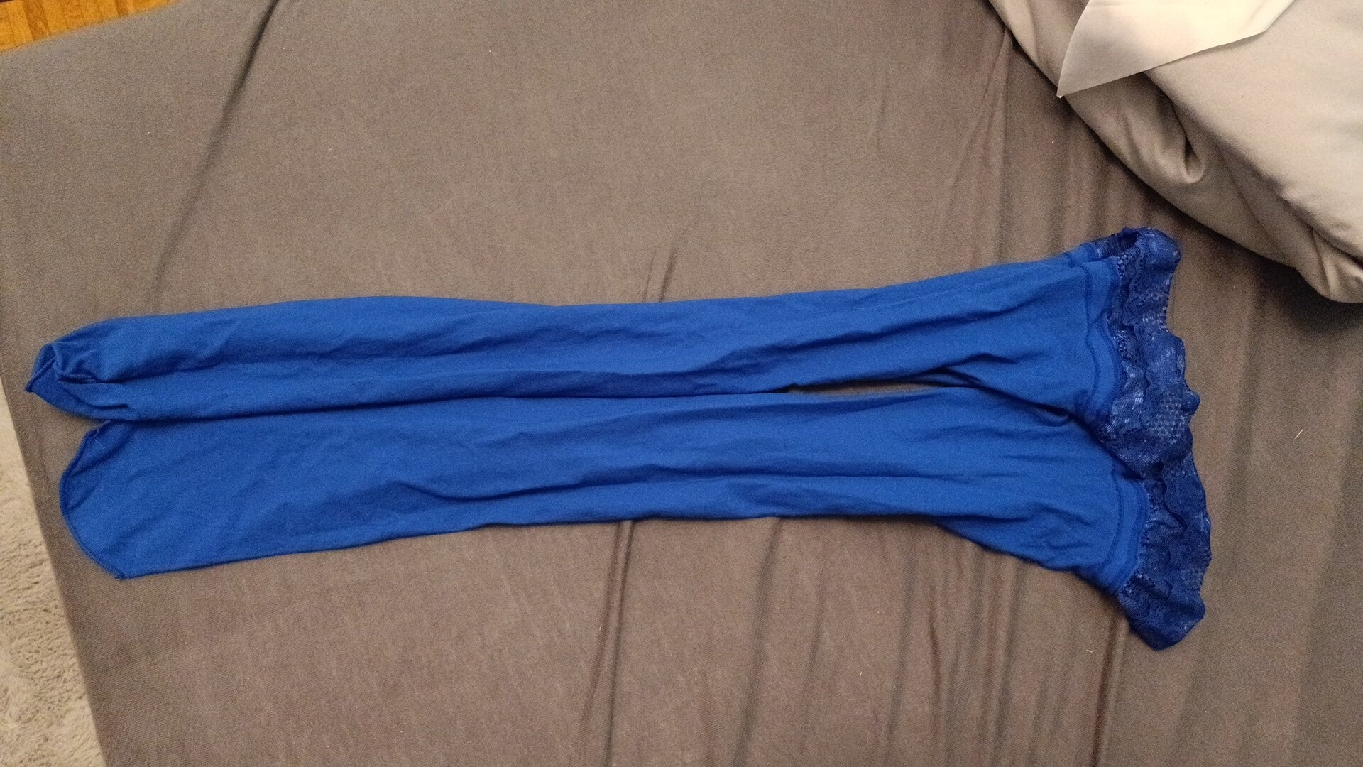 Halterlose Strümpfe Blau