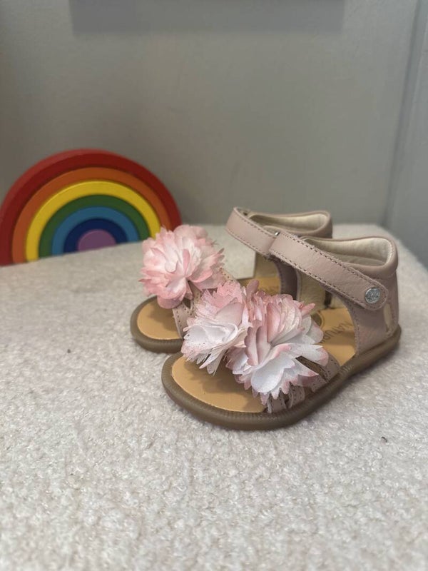 Sandaletto Con Fiori Pink "NATURINO"