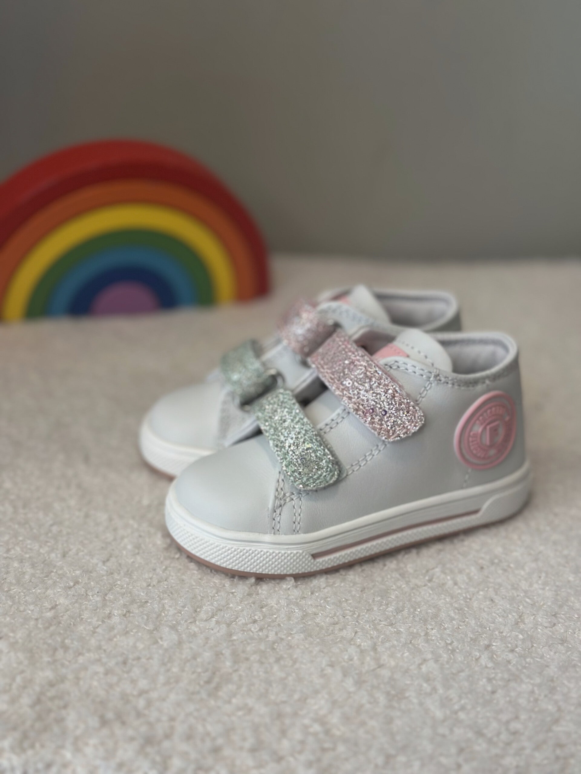 Sneakers in Pelle e Glitter "FALCOTTO"