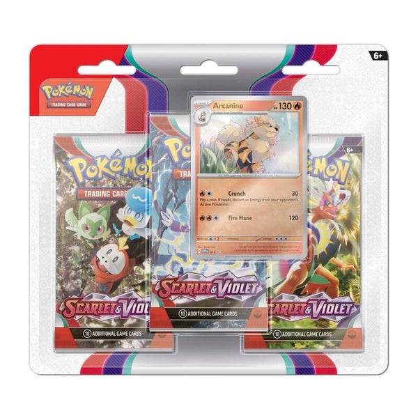 Scarlet & Violet - "arcanine" 3 Pack Booster Blister (EN)