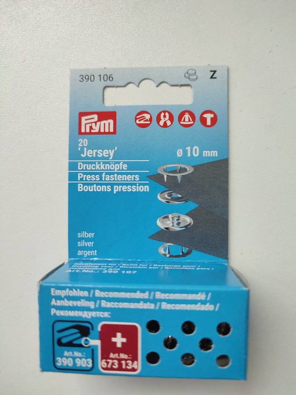 Prym jersey drukknopen 10mm - Navulling