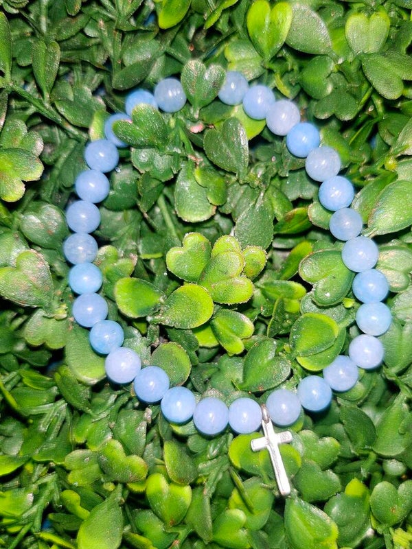 Bracelet en pierres d'Apatite bleue - 6mm