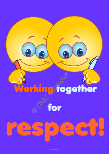 Poster 'Respect working together' A3