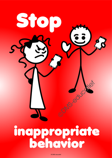 Poster 'Stop Inappropiate Behavior' A3