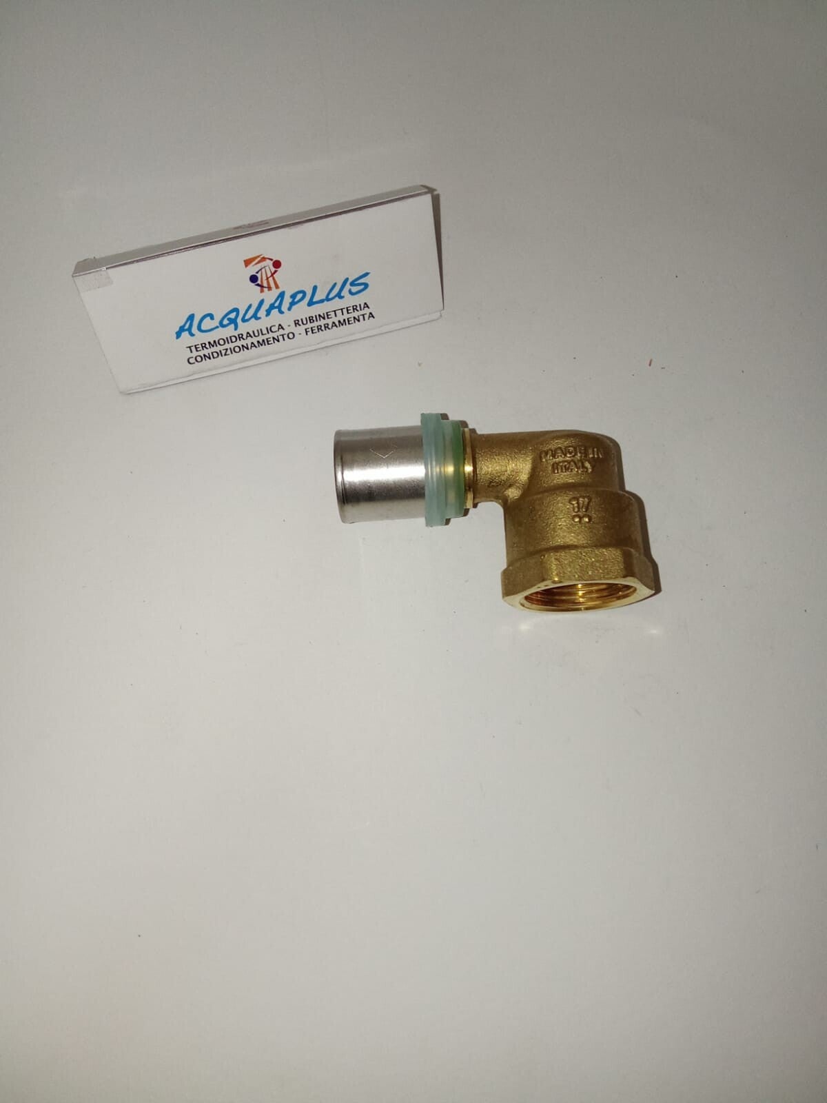 GOMITO A PINZARE OTTONE 20 X 3/4 F APE