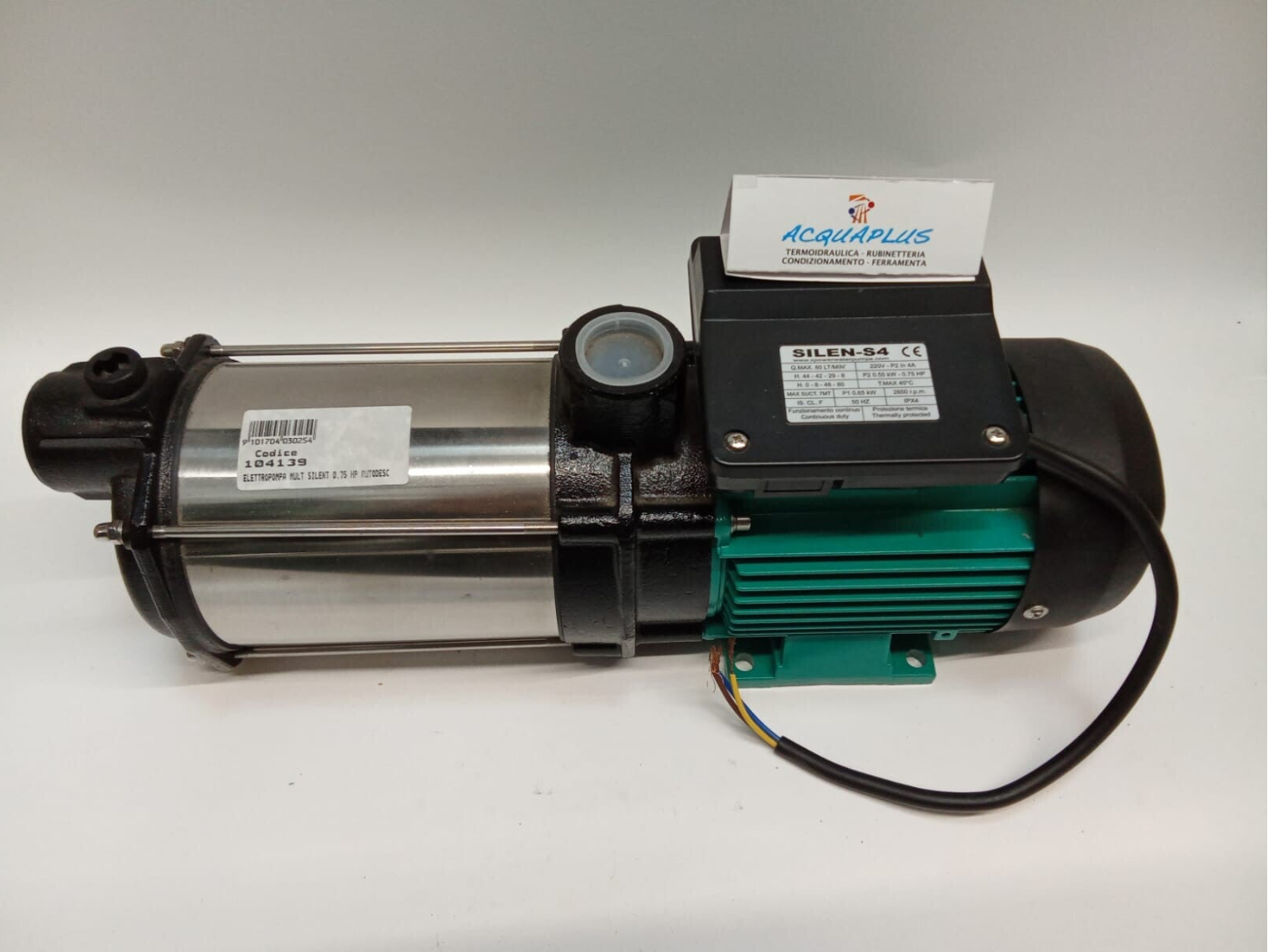 ELETTROPOMPA MULTISTADIO SILENZIOSO HP 0,75