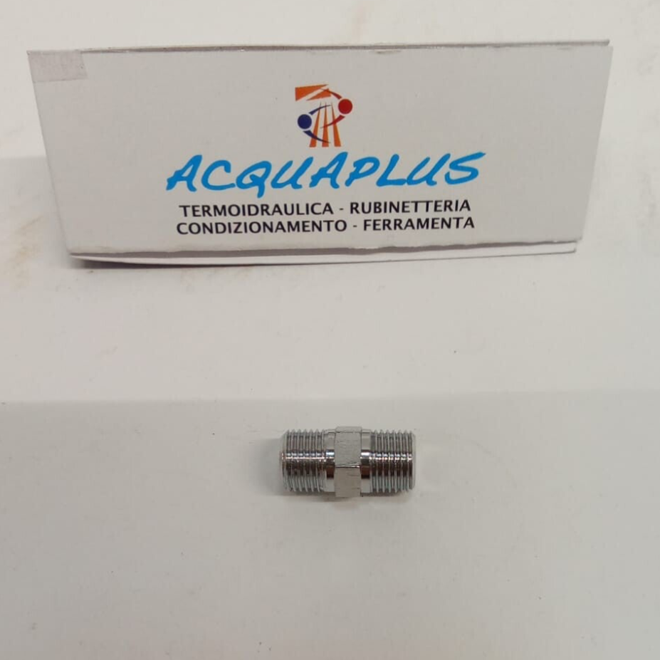 NIPLES OTTONE CROMATO 3/8 MM