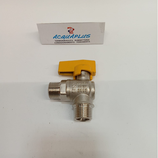 VALVOLA SFERA FARFALLA A SQUADRO GAS 1/2 MM