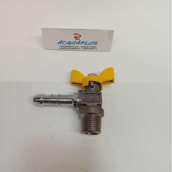 VALVOLA SFERA FARFALLA A SQUADRO GAS METANO  1/2 MM