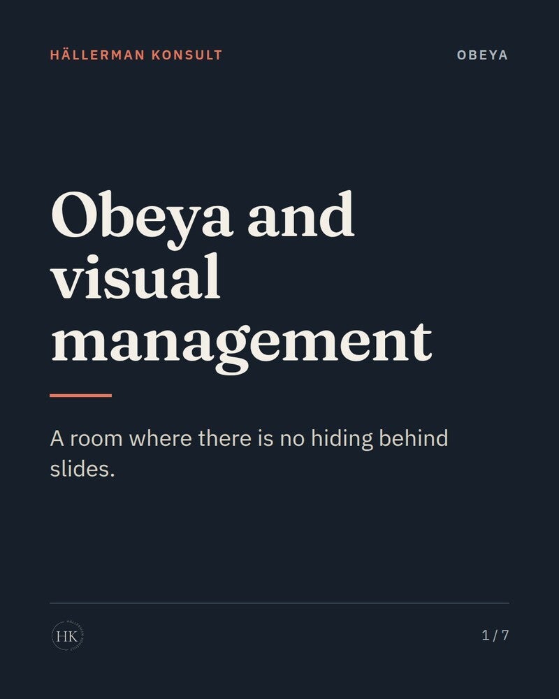 Obeya and visual management – PDF by Hällerman Konsult