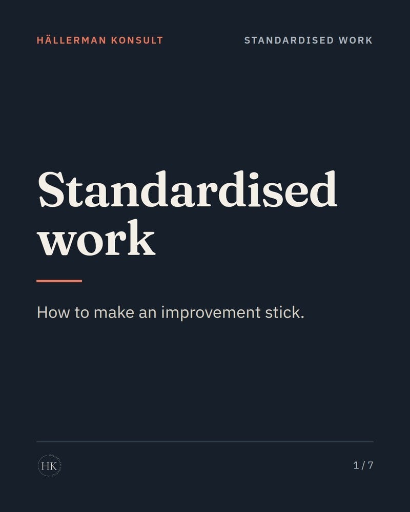 Standardised work – PDF by Hällerman Konsult
