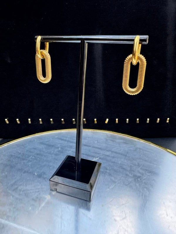 EARRINGS : CHAINS Gold Plated & Silver 925