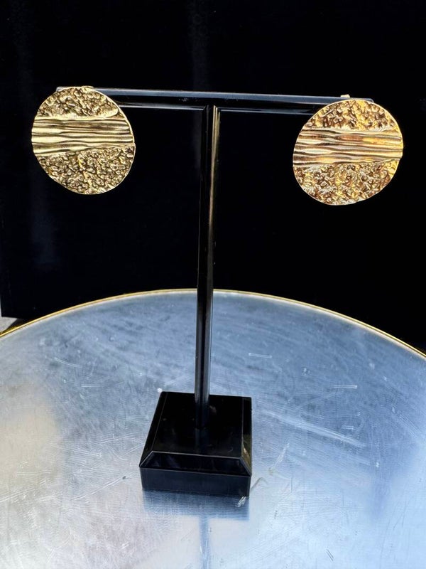 EARRINGS : PLATES Gold Plated  jewels