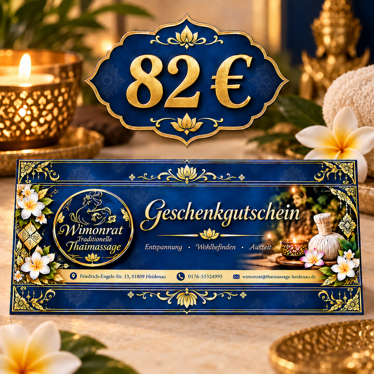 Gutschein im Wert von 82 €