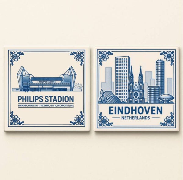 COMBIDEAL: 2 Eindhoven tegeltjes