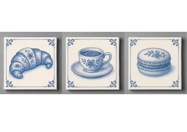 Delftsblauw Tegelset – Frans Ontbijt Collectie