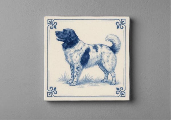 Delftsblauw tegeltjes magneet 5 x 5 cm - Friese Stabij