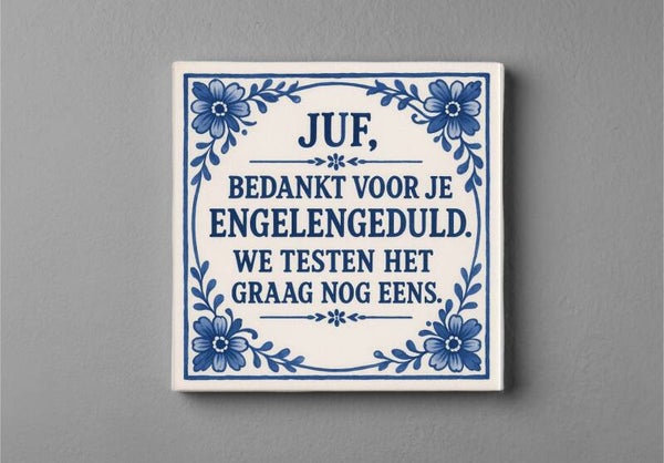 Tegeltje voor de juf