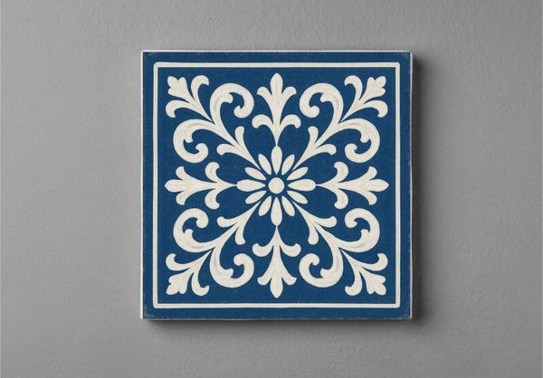 Authentiek Blauw-Wit Tegeltjes magneet 5 x 5 cm